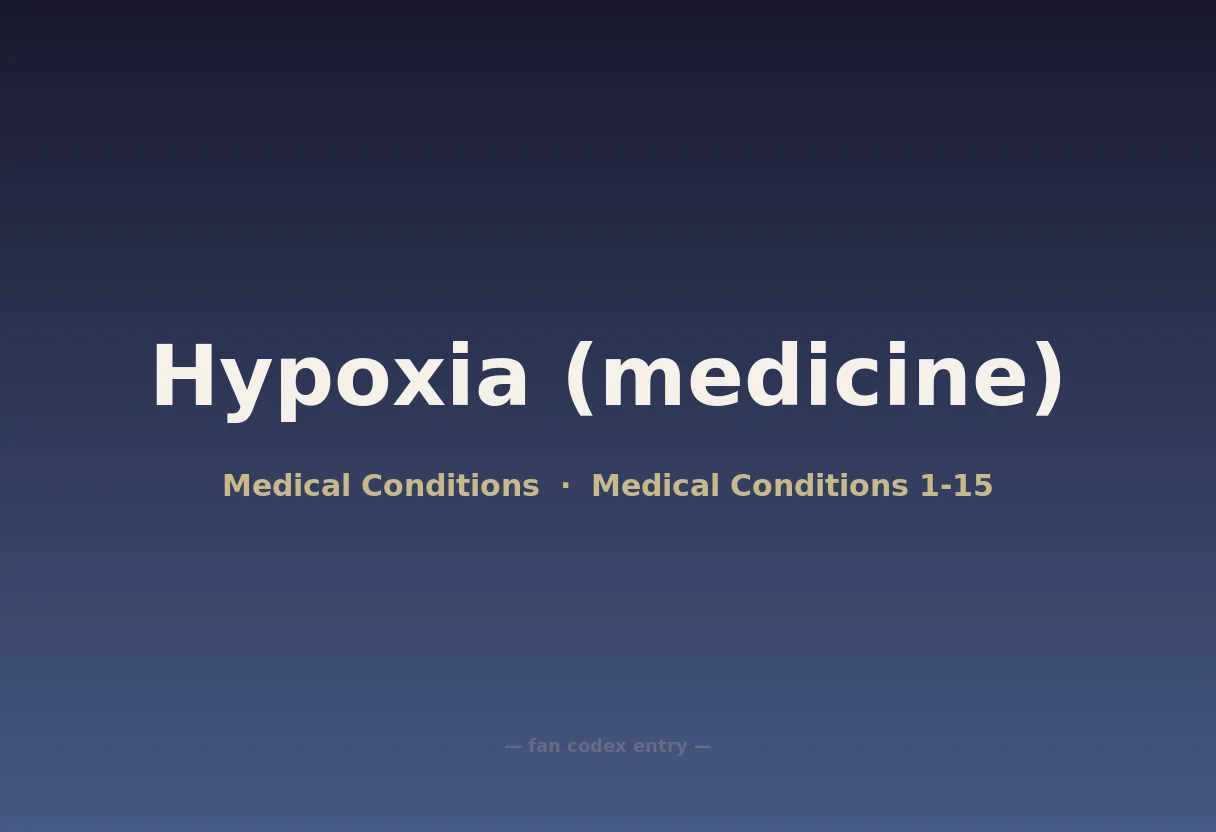 Hypoxia (medicine)