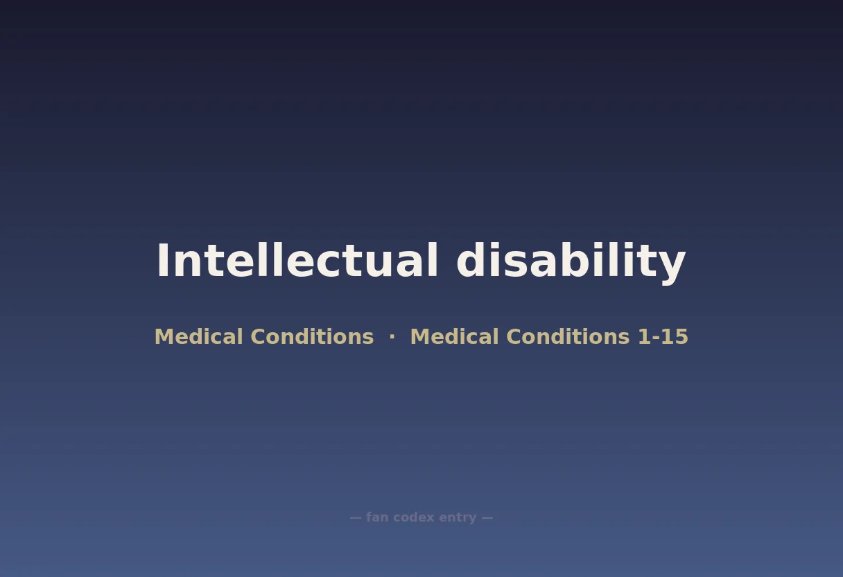 Intellectual disability