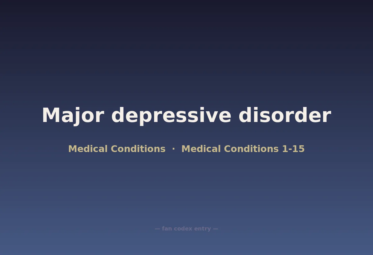 Major depressive disorder